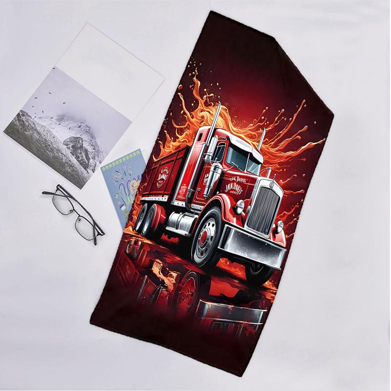 Truck Driver Fashion Beach Towel: Ideal for Summer Adventures Soft, absorbent and quick drying suitable for swimming and bathing