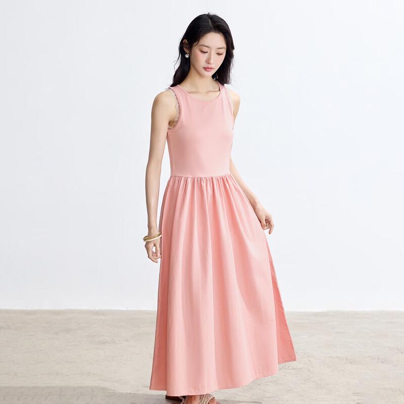 Платье-трапеция без рукавов с акцентом на талию INMAN Весна 2026 XL