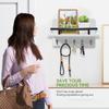 Wall Mounted Wooden Key Holder Floating Shelf Clothes Storage Rack Coat Hook  Home Decor