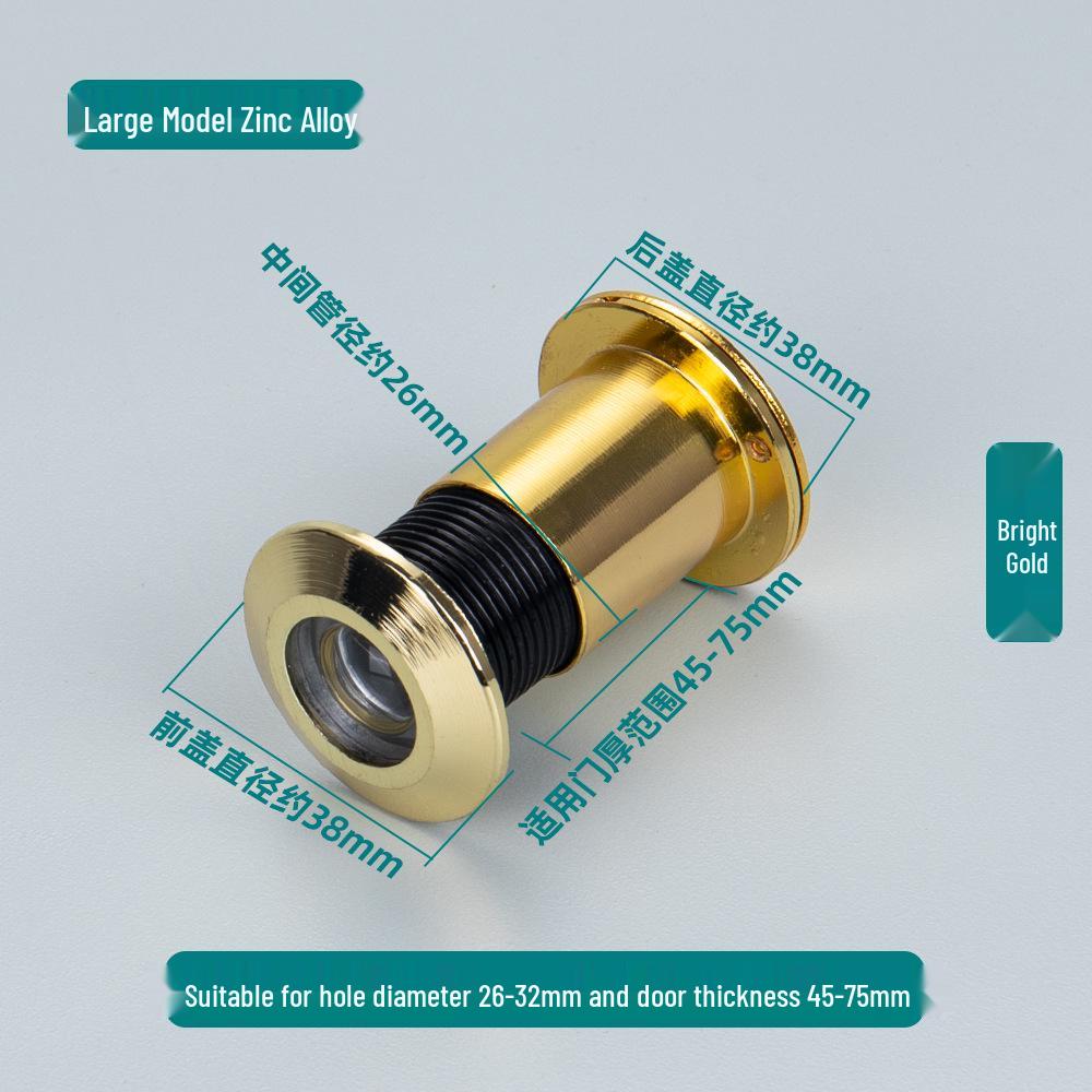 Universal Anti-Theft Peephole: Adjustable Door Viewer for Hotels/Guesthouses, Interior To Exterior View, Anti-Pry Design.