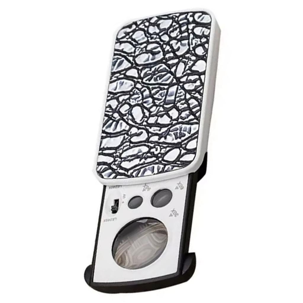 Slide Out LED Magnifying Glass 30X 60X 90X with UV Light Jewelry Loupe Magnifiers for Jewelry Coins Stamps & Antiques