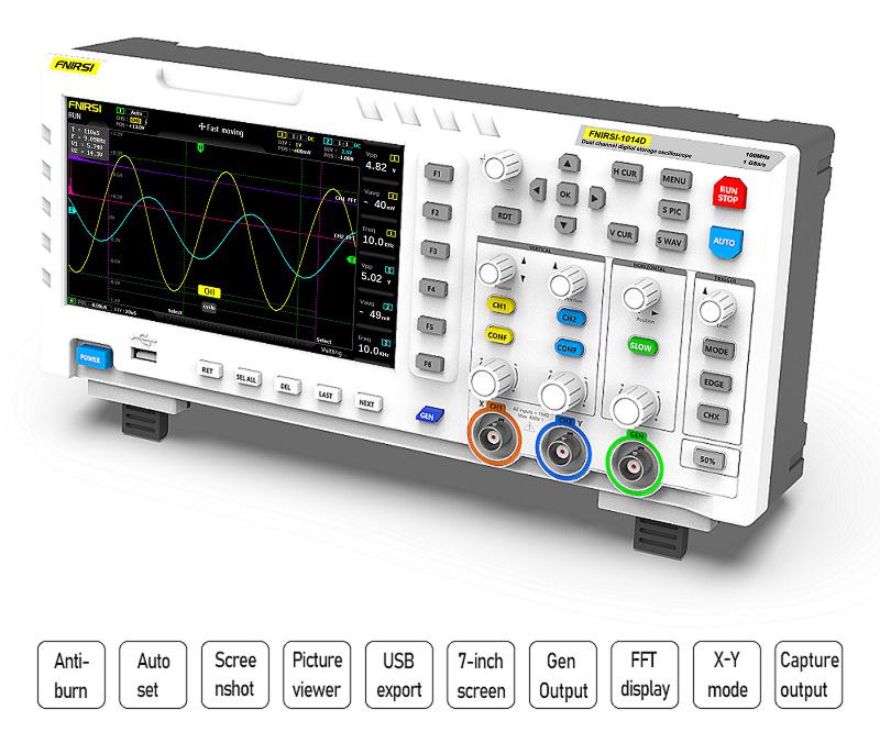 FNIRSI 1014D 100MHz Dual Channel Digital Oscilloscope with Signal Generator