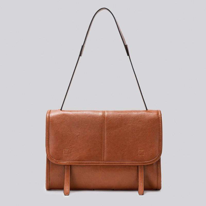Small-scale, High-end Vintage Messenger Bag for Business and Casual Wear, Single-shoulder Cross-body Briefcase