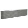 Raised Garden Bed Galvanized Steel 332 X 40 X 68 Cm Gray