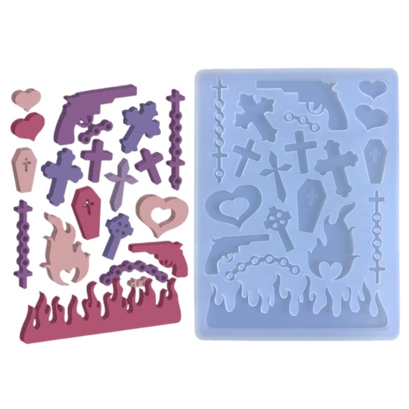 Glossy Geometry Filler Letter Star Silicone Epoxy Resin Mold DIY Keychain Pendant Jewelry for Bag Decorations Craft