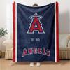 Los Angeles Angels Print Flannel Blanket High Quality Warm Comfortable Cover for All Seasons Perfect for Gifts Home Decor