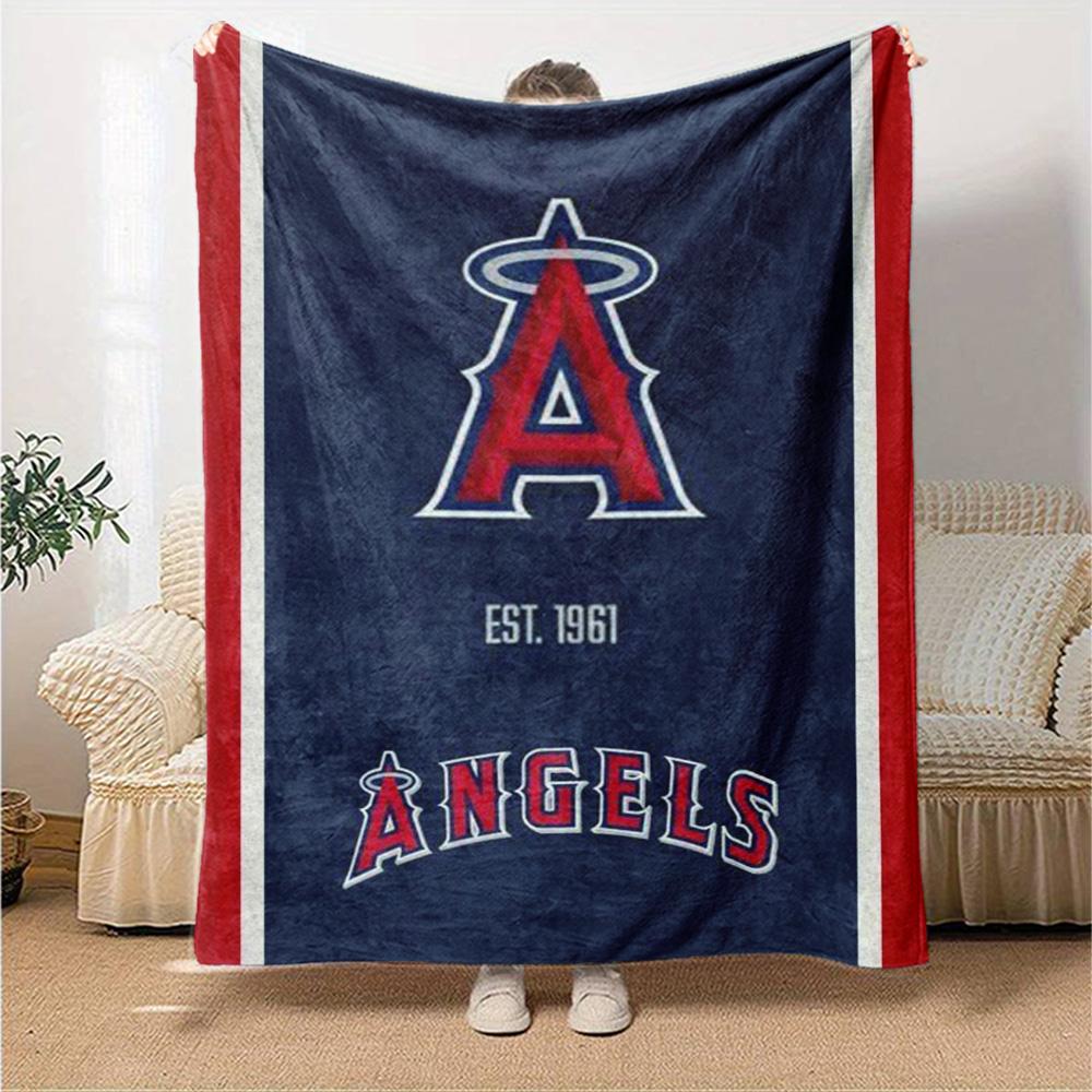 Los Angeles Angels Print Flannel Blanket High Quality Warm Comfortable Cover for All Seasons Perfect for Gifts Home Decor