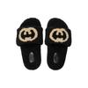 Gucci Wmns Slide 'Interlocking G Merino Wool - Black' Women's 646225 D0L00 1046