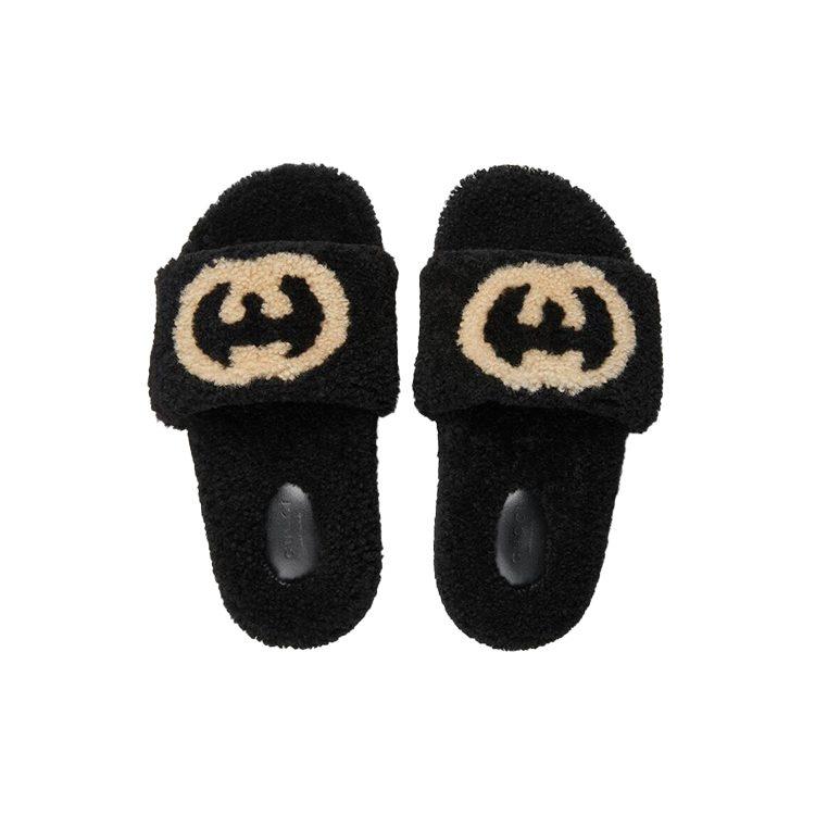 Gucci Wmns Slide 'Interlocking G Merino Wool - Black' Women's 646225 D0L00 1046