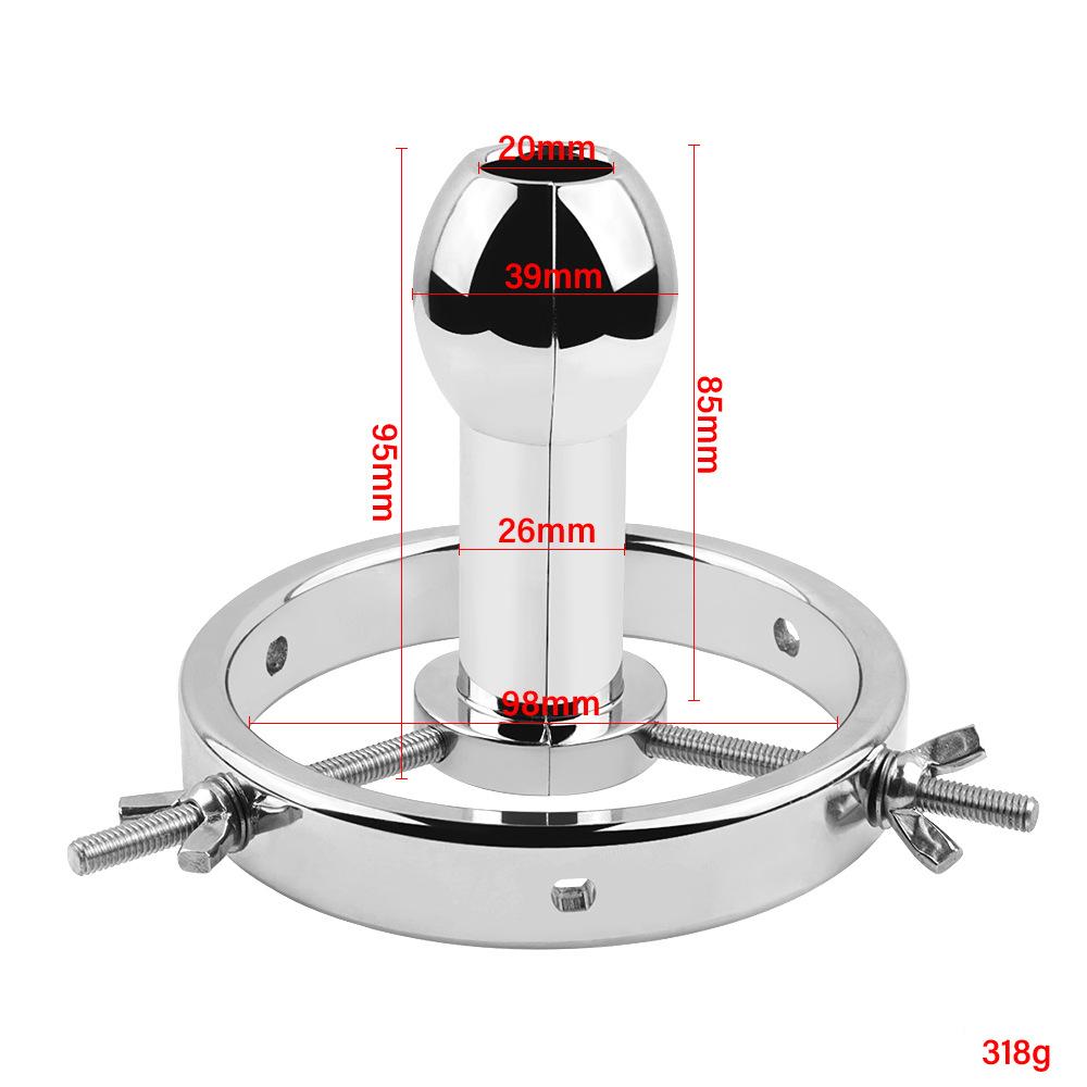 Stainless Metal Anal Peeping Dilator Hollow Anal Plug Sex Toy BDSM Fisting Slave