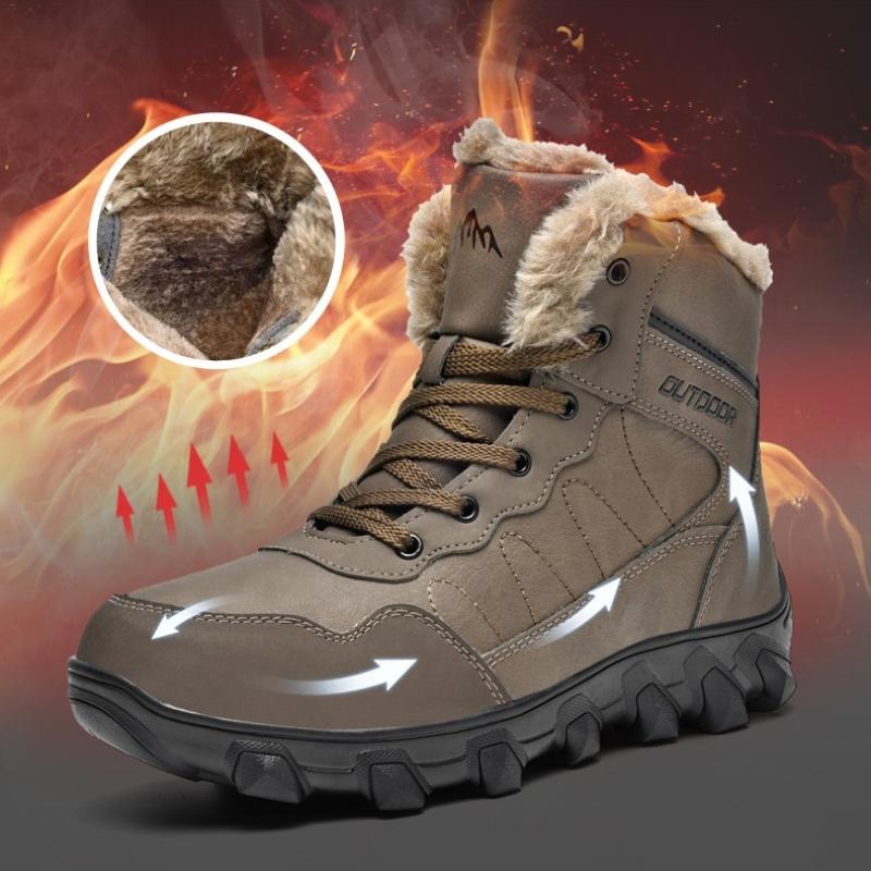 Winter Outdoor Waterproof Men Boots Russian Style Ankle Boots for Men Snow Boots Plus Size 39- 48