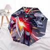 1pc Mechanical Warrior Auto-Open Close Outdoor Umbrella - Portable 3-Fold Design with 8-Rib Iron Frame, Perfect for Fans, Travelers, Daily Use, a