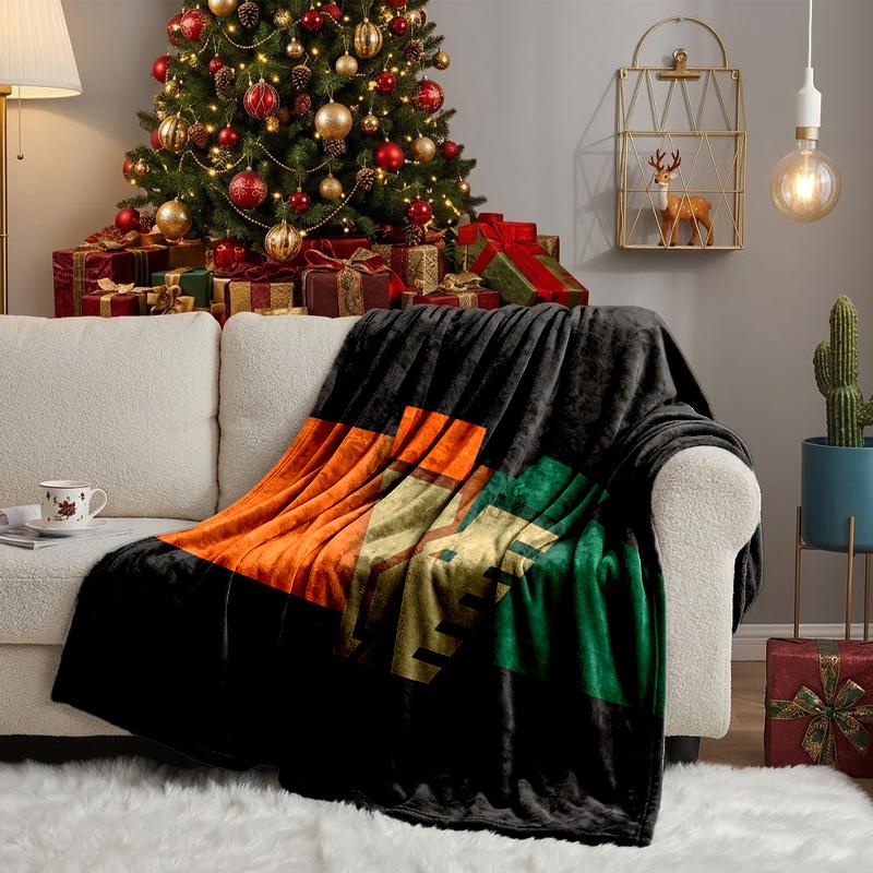 Vene-zia Football Throws Blanket Flannel Blankets Plush for Couch Bed Gifts for Men Women Travel picnic blanket Christmas fan gifts