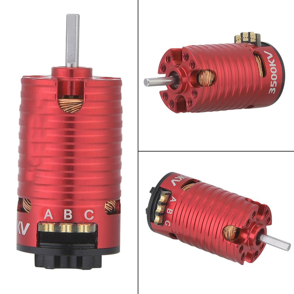 RC Brushless Motor, 3500KV 2 Poles Brushless Motor for 1/24 1/28 RC Model Car