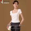 Woodpecker Damen Square Neck Slim-Fit Kurzarm-T-Shirt