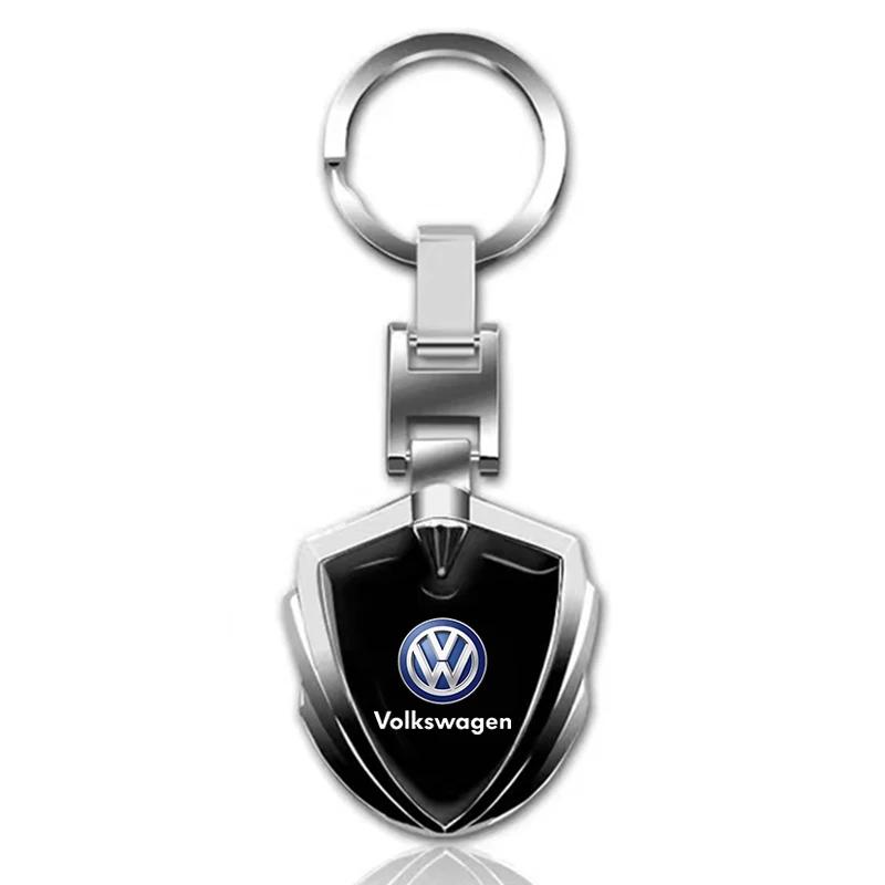 Car Keychain Car Emblem Stying Metal Key Rings Shield Shaped Emblem For VW Passat Polo Golf Beetle Caddy T5 Up Eos Tiguan Wu4