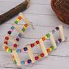 Wood Pet Parrot Suspension Bridge Climbing Toy Bending Freely Playing Supply6x39cm