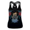 Halloween Night Street Show Horror Skull Print Ladies Sling Vest