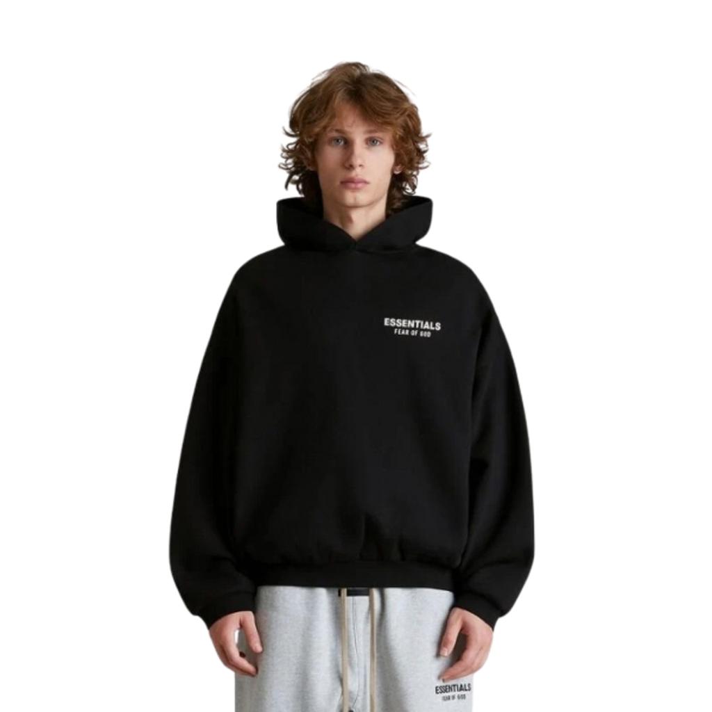 Hoodie Fear of God Essentials Fleece FW24 Black