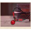 GEMCHIC Women's Vintage Ethnic Red Bean Glass Pendant Necklace Braided Rope Choker Collarbone Chain with Matching Earrings and Bracelet Set
