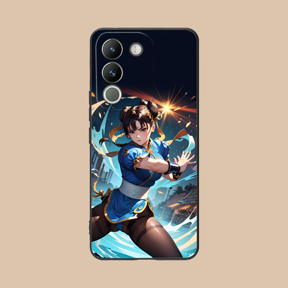 Street Fighter Chunli Phone Case for VIVO V60 V50 V40 V30 V29 V27 V25 V23 Pro Lite 5G Colorful Printing Cover Pretty Smartphone