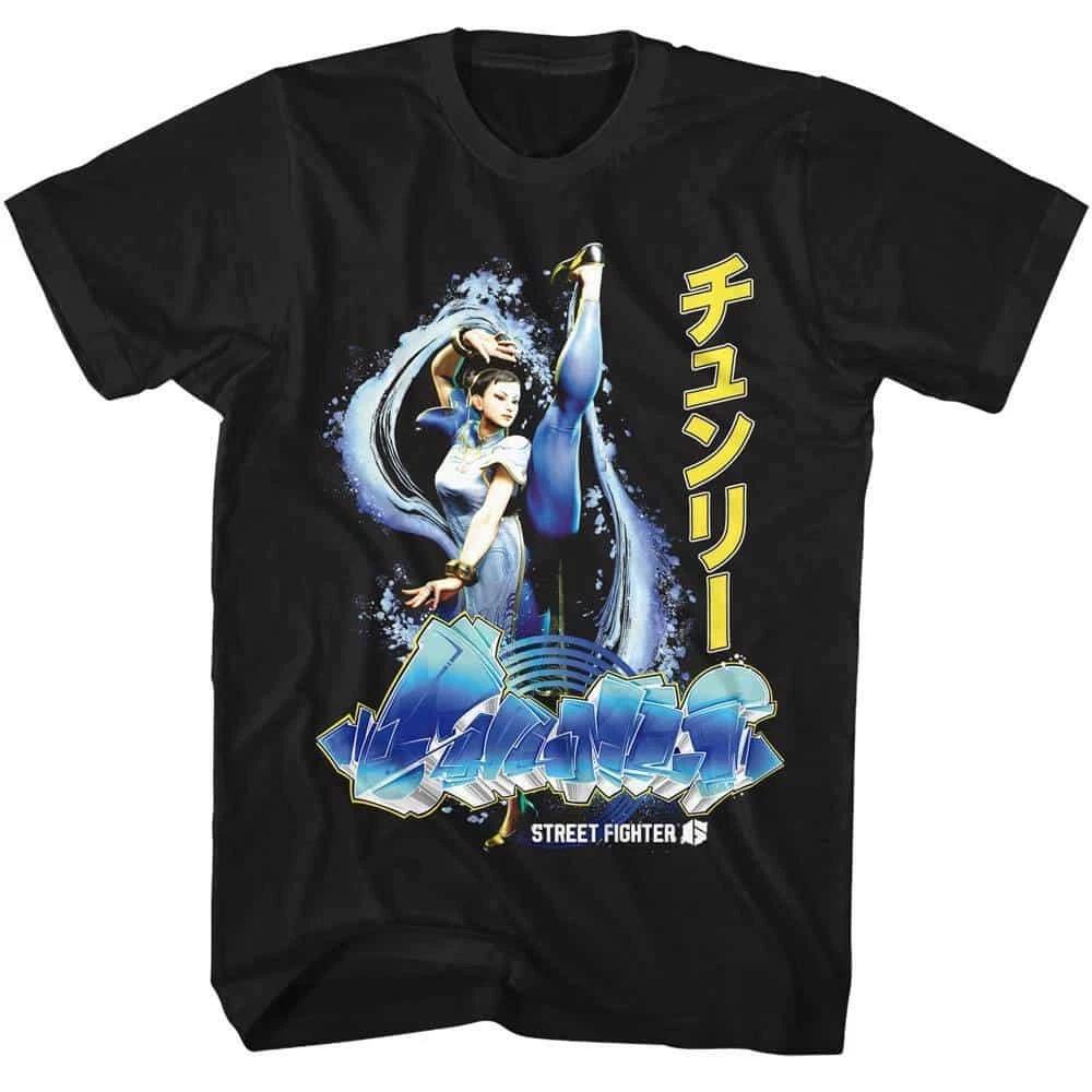 Street Fighter 6 Chun Li Graffiti Men s T Shirt 4XL