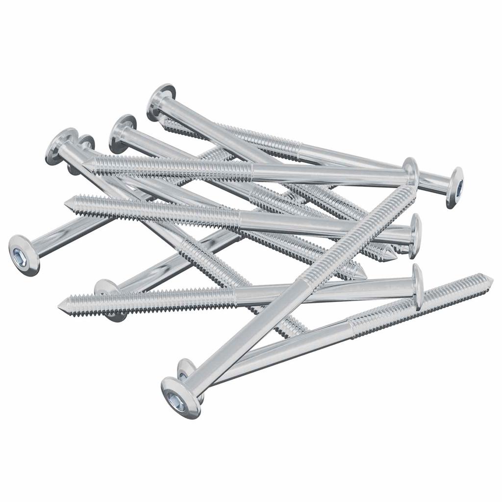 Screw 1200 pcs Silver M6 x 85 mm Steel