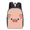 Zaino a Strato Singolo Stile Semplice con Stampa Maialino Rosa per Bambini/Ragazzi Migliori Regali Borse Scolastiche Cartoni Animati Piatte 2D