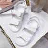 Fashion New Women Open Toe Printing Casual Sandals Wear Resistant Flat Fashion Non-slip Summer Comfortable Solid Color Women Sandals