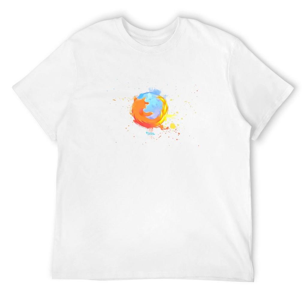 Firefox - Mozilla T-Shirt Plus Size Tops Oversized Graphic Tee Men Tshirt