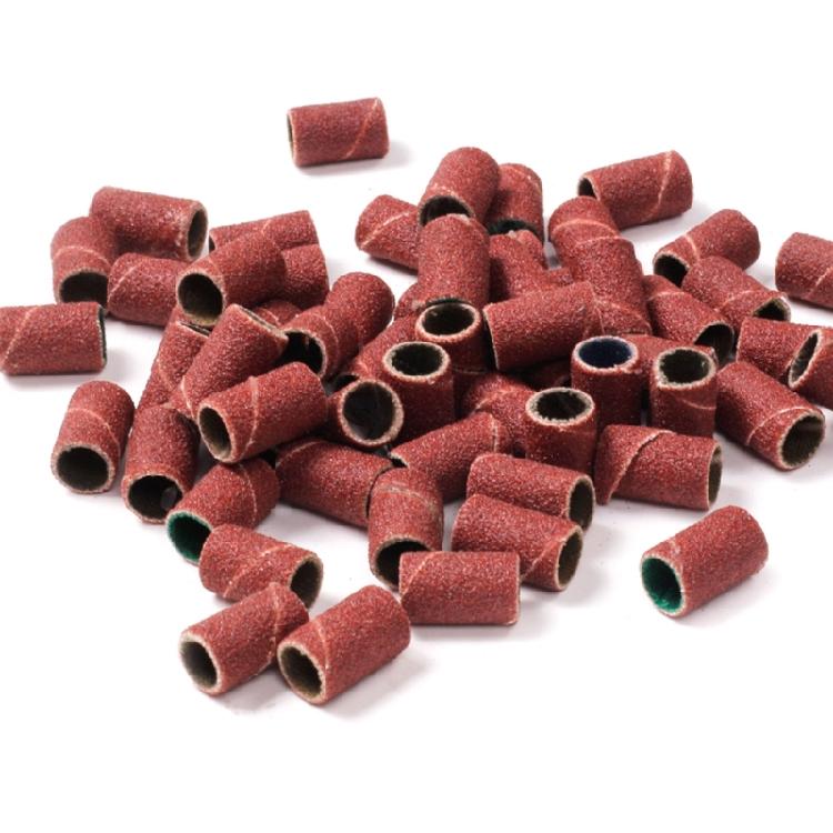 100Pcs 80/120/150/180/240Grit Nail Sanding Bands for Nail Drill Fine Grit Nail