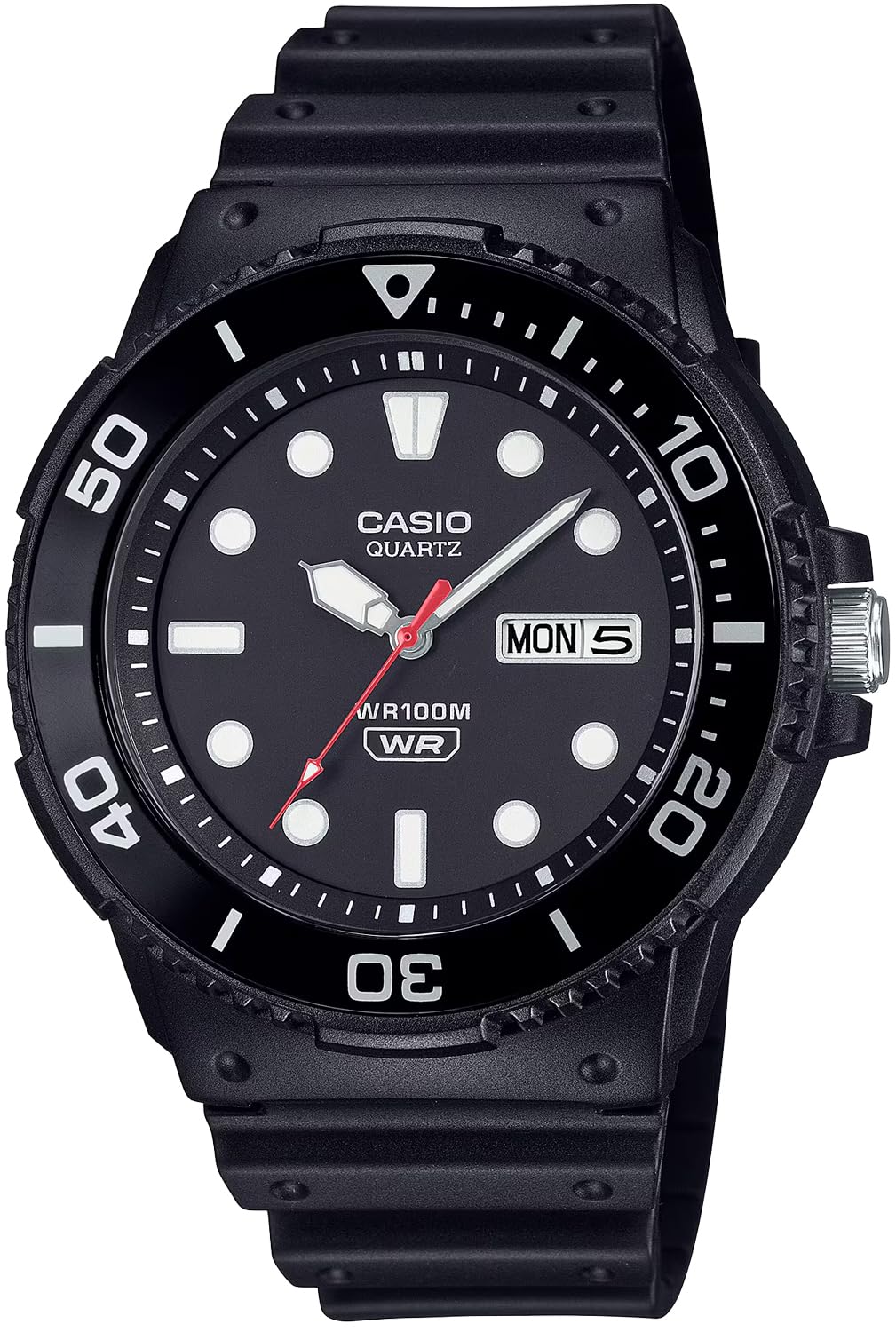 CASIO Standard Quartz Watch Black with Black Overseas Model MRW-230H-1E1V Men s Bezel, [Used]