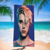Asciugamano da Spiaggia Caldo Justin Singer Bieber per Bambini Asciugamano da Bagno Personalizzato Asciugamano da Piscina Regalo per le Vacanze Asciugamano da Picnic Regalo per Festa