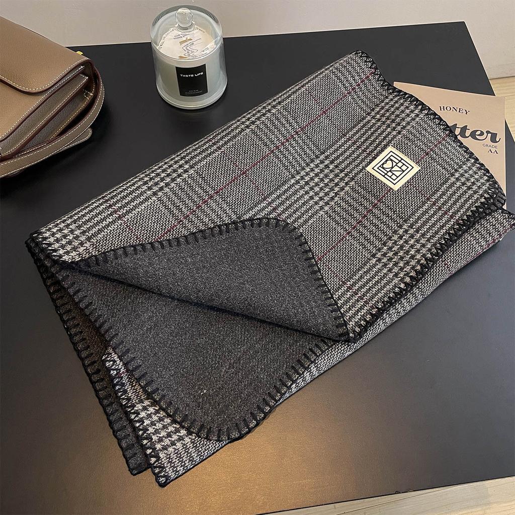 Korean Plaid Scarf Women Winter Classic Warm Imitation Cashmere Scarves Thick Bandana Fashion Luxury Shawl Wrap Bib Neckerchief