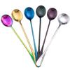New Primary Color Dinnerware Coffee Spoon Tea Cafe Scoop Long Handle Spoons Flatware Coffee Drinking Tools Kitchen Accessory