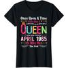 Γενέθλια 56 Ετών Κορίτσια 56α Γενέθλια Βασίλισσα Απρίλιος 1965 T-Shirt(1)