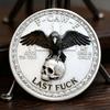1/2/3Pcs Raven Skull Souvenir Coin Double-Sided Attitude Crow Challenge Coin Token of Freedom Humor