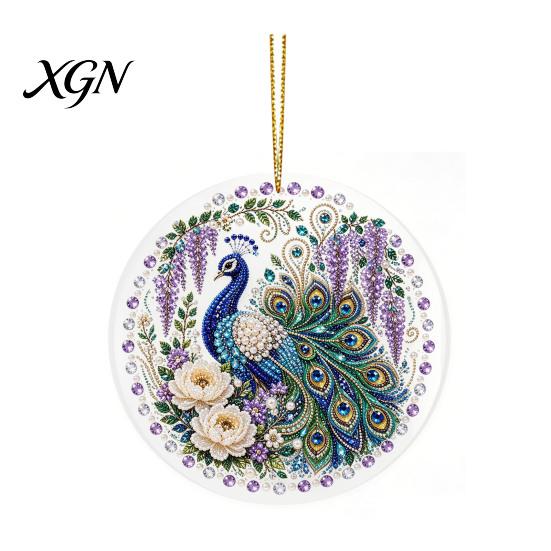 Acrylic Hanging Ornament Bird Decor, 2D Animal Shaped for Home, Transparent Wall Art Bedroom Office, Romantic Couple Gift Series