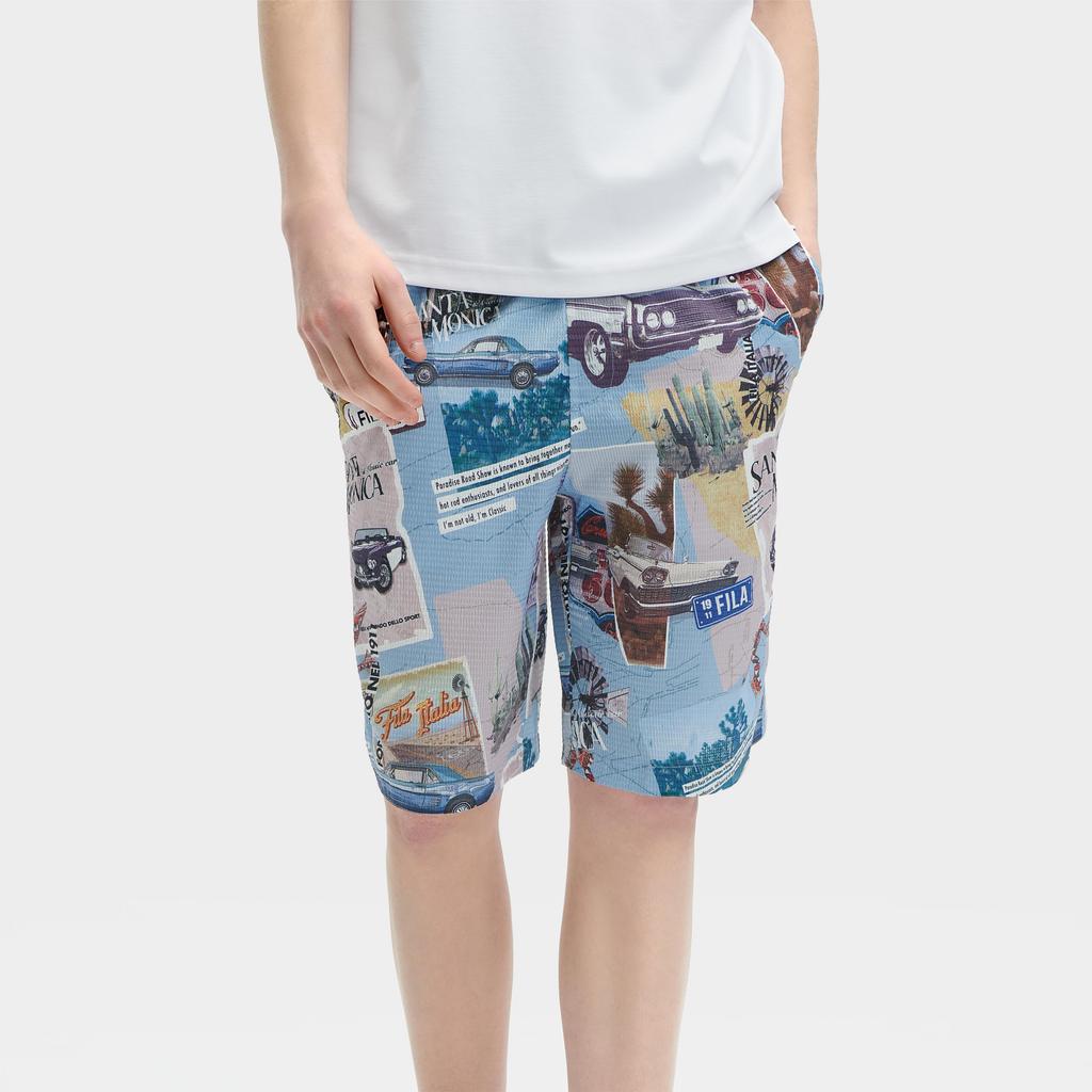 New FILA Casual Shorts Men's All Over Print F11M428804FZA