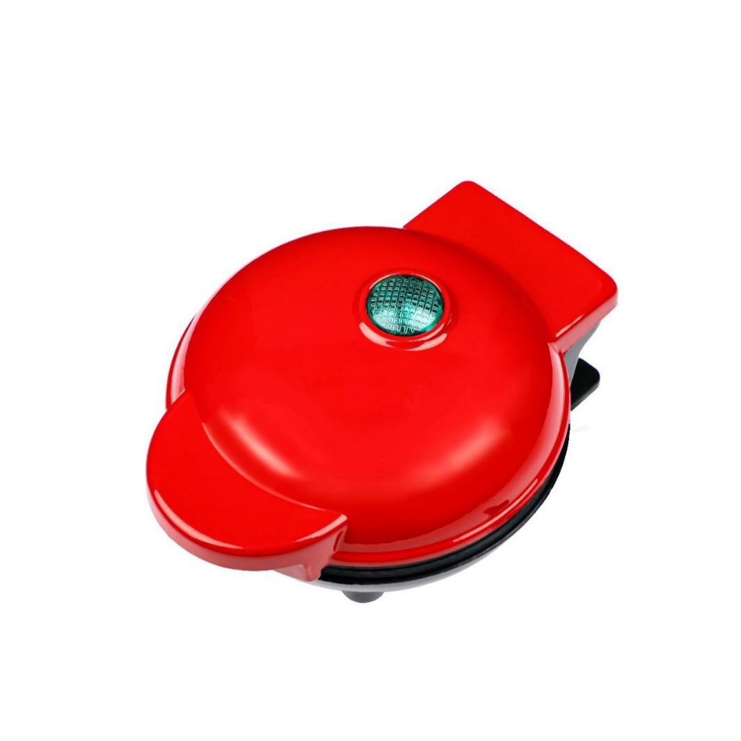 Mini Waffle Maker Electric Sandwich Maker Non Stick Pan Cake Machine Portable Breakfast Baker красный