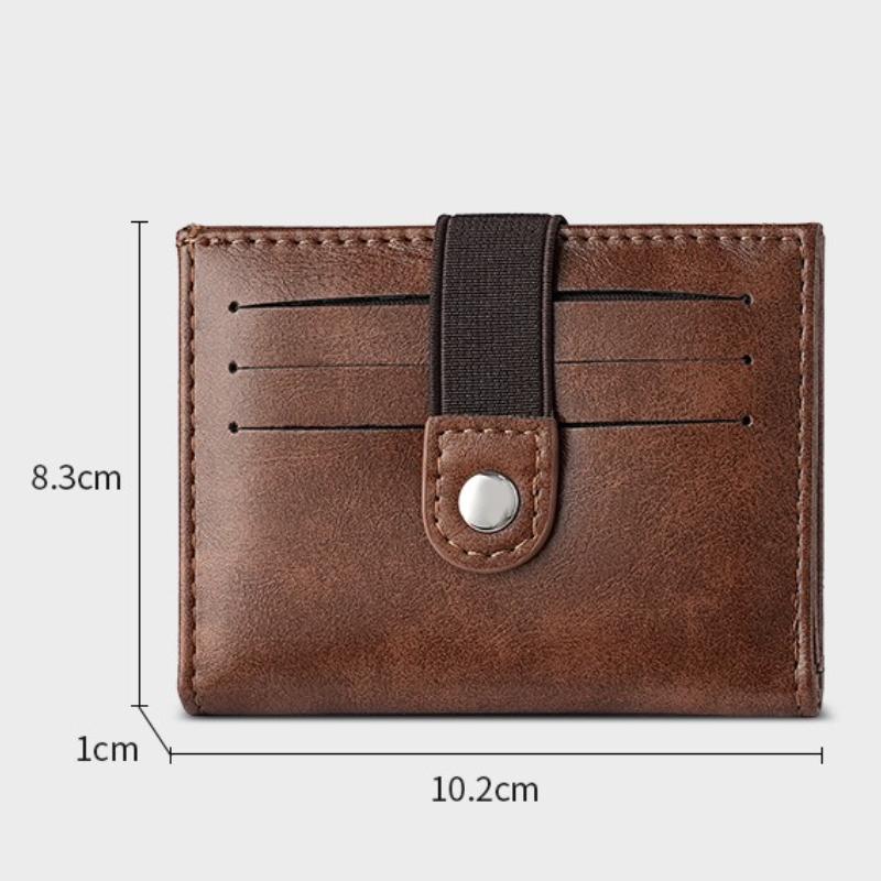 Men Wallet Soft Leather Multi Card Slot Vintage Small Wallet for Male Student