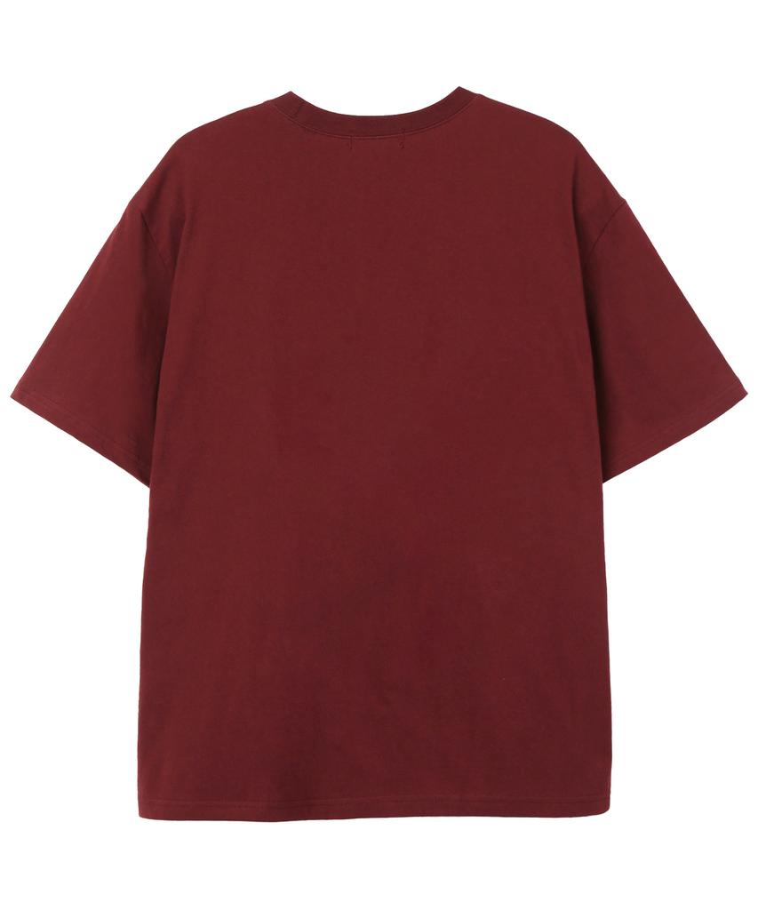 Ujeu Teddy Bear Oversized Short-Sleeve T-Shirt (Ds009) Wine