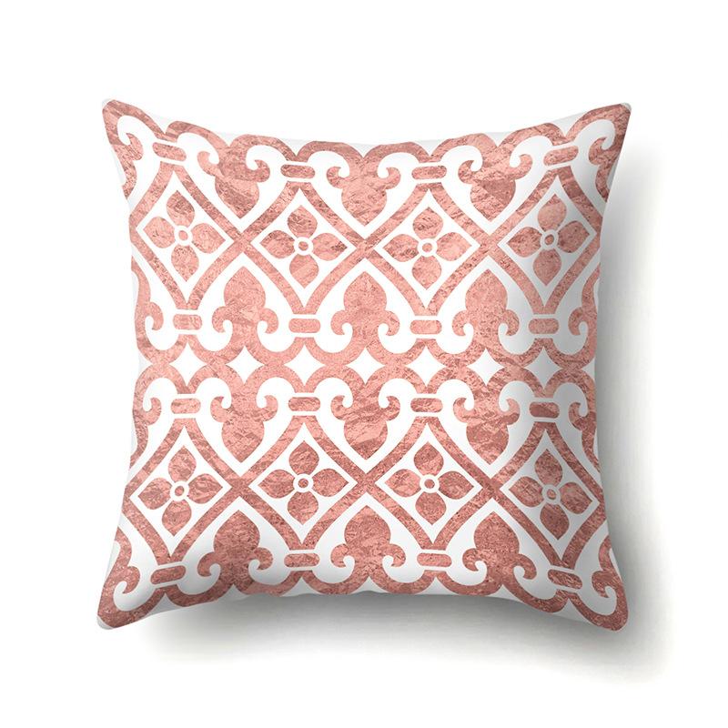 Polyester Pillow Case Automobile Decoration Home Printed Pillow Case Automobile Sofa Simple Waist Cushion Cover