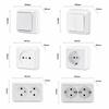 White Wall Switch Wall Surface Mount Power Socket Modern Button Light Switch