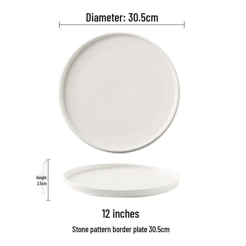 White Ceramic Dinner Plate