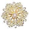 Elegant 3D Rotating Snowflake Brooch For Formal Event And Holiday Parties Crafted From Sturdy Alloy Material