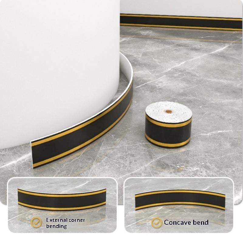 Self-Adhesive Skirting Wall Stickers 5m Stain Resistant Baseboard Trim for Living Room Dining Area Wall Decoration