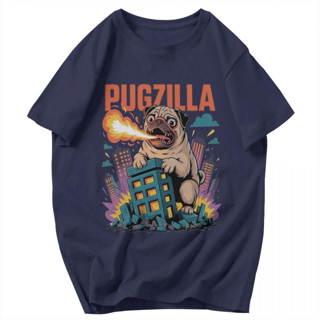 Men T Shirt Pugzilla Dog Lover Funny Japanese Pug Dog Lover Fun Idea Y2K Graphic Short Sleeve Unisex Clothes T Shirts
