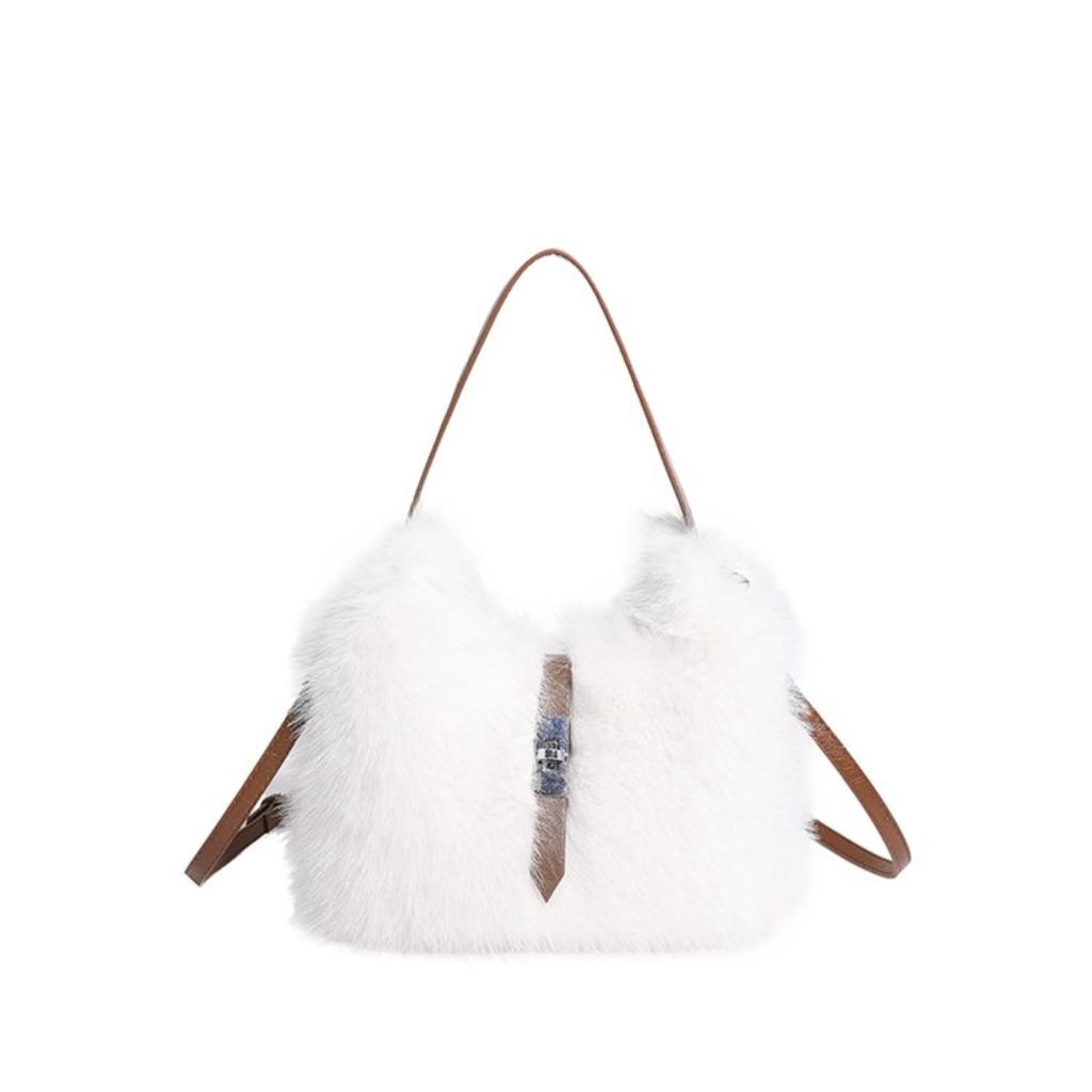 Shoulder Bag Women Plush Daily Commute
