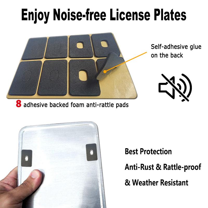 YC19 Transparent Plastic License Plate Frame, Customizable, Universal 4-hole License Plate Frame